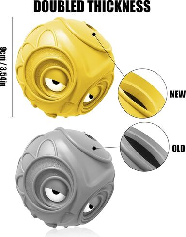 Giggle Ball for Dogs Owl Dog Toys for Aggressive Chewers Medium Large Dogs Gift for Dog Jolly Ball Natural Rubber Cute Owl Hoot(Tougher Rubber) in Saudi Arabia