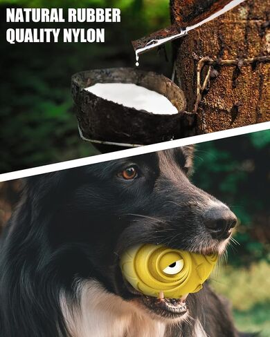Giggle Ball for Dogs Owl Dog Toys for Aggressive Chewers Medium Large Dogs Gift for Dog Jolly Ball Natural Rubber Cute Owl Hoot(Tougher Rubber) in Saudi Arabia