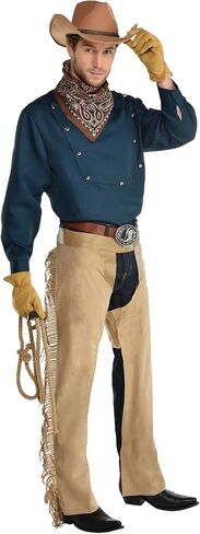 Cowboy Wrangler Chaps - Adult Standard Size (1 Pc.) | Genuine Look for Rodeo & Theme Events in Saudi Arabia