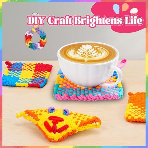 REENLIV Upgraded Weaving Loom Kit Toys for Kids & Adults, DIY Arts & Crafts, Easy Potholder Loom Knitting Activity for Beginners, Ideal Gifts for Girls Ages 5 6 7 8-12 13 Years Old, 252 Craft Loops in Saudi Arabia