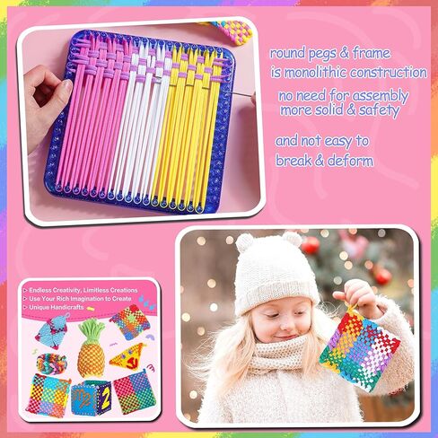 REENLIV Upgraded Weaving Loom Kit Toys for Kids & Adults, DIY Arts & Crafts, Easy Potholder Loom Knitting Activity for Beginners, Ideal Gifts for Girls Ages 5 6 7 8-12 13 Years Old, 252 Craft Loops in Saudi Arabia
