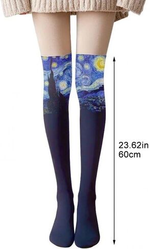 Thigh High Socks Black Highs Socks Prunt Long Socks Winter Leg Warmer Sexy Socks Accessories for Women Girls Warm in Saudi Arabia
