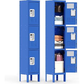 9 Doors Locker Storage Cabinet, Metal Lockers for Office, School, Gym, Home, 72" Tall, Require Assembly (Grey) in Kuwait