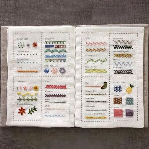 Stitch Book,Embroidery Books of Stitch,DIY,Stitch by Stitch Book,Embroidery Sewing Books for Beginners and Enthusiast,Unique Handmade Gift in Saudi Arabia