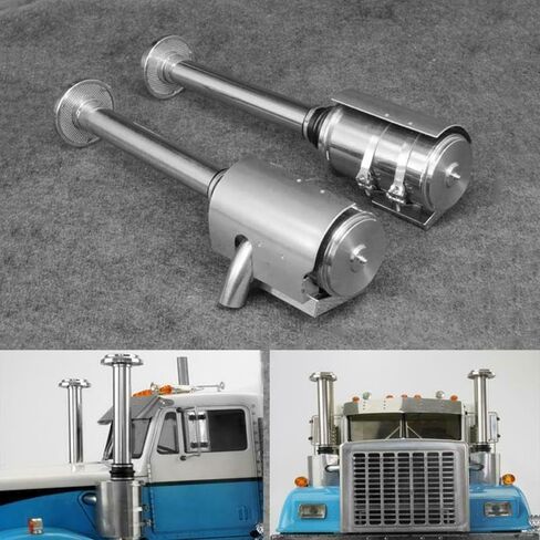 LESU Metal Air Filter 1 Pair 1/14 RC Tractor Truck DIY Model Accessories in Saudi Arabia