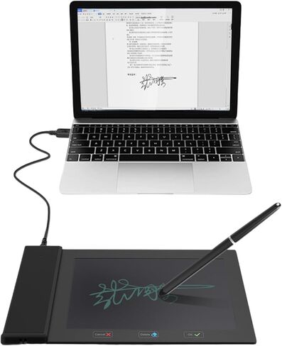 Visualible Signature Pad E-Signature on Word, Excel, PowerPoint and PDF with Timestamp 6x4 Inch Writing Area with Battery-Free Stylus Pen Suitable for Windows in Saudi Arabia