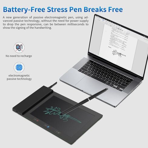 Visualible Signature Pad E-Signature on Word, Excel, PowerPoint and PDF with Timestamp 6x4 Inch Writing Area with Battery-Free Stylus Pen Suitable for Windows in Saudi Arabia