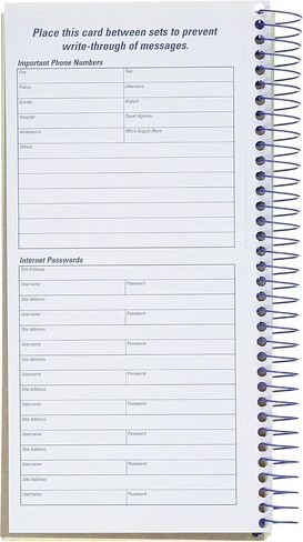 Adams Phone Message Book, 5.25 x 11 Inch, Spiral Bound, 2-Part, Carbonless, 4 Messages per Page, 400 Sets, White and Canary, 6-Pack in Saudi Arabia