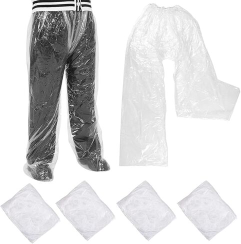 Rain Pants with Shoe Covers Waterproof Design, Outdoor Cycling and Fishing Rain-Proof Equipment,White in Saudi Arabia