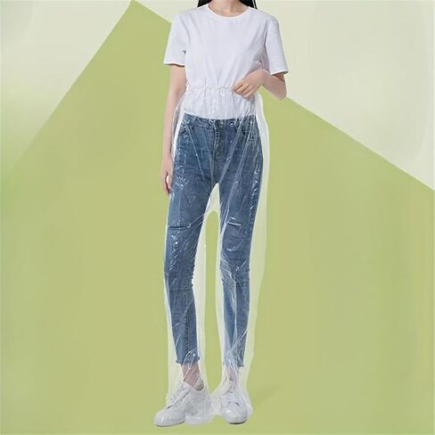 Rain Pants with Shoe Covers Waterproof Design, Outdoor Cycling and Fishing Rain-Proof Equipment,White in Saudi Arabia