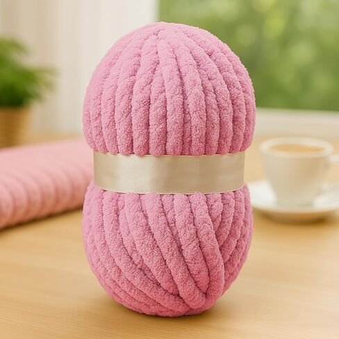 Chunky Yarn for DIY Crocheting, Blanket Thick Chenille for Hand Knitting 0.55 LB in Saudi Arabia