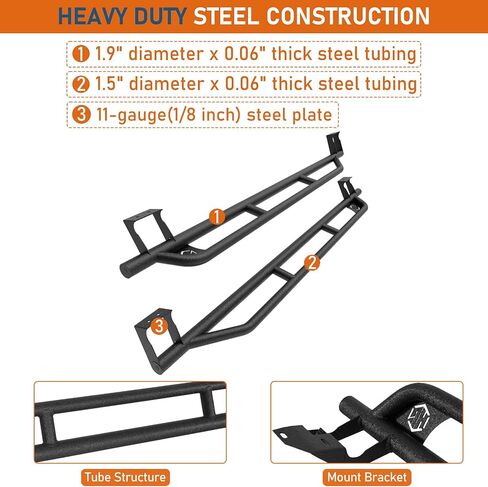 Hooke Road Outback Rock Sliders Tube Rocker Guard for 2015-2019 Subaru Outback, Offroad Protection Tubular Side Door Armor Rails Running Board Nerf Bars in Saudi Arabia