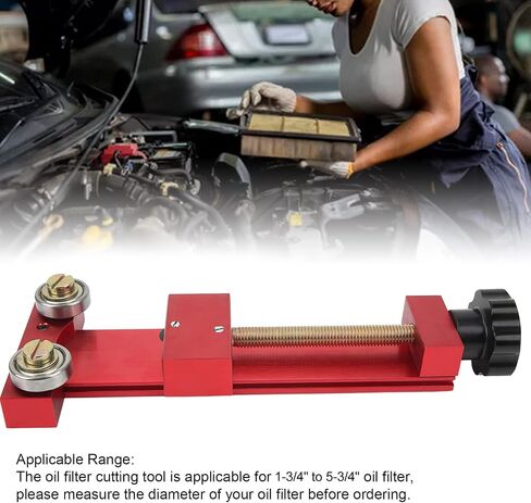 Oil Filter Cutter 66490 – Zinc Alloy Tool for 1‑3 4in to 5‑3 4in Filters, Replaces OE 66490, Red (Red) in Saudi Arabia
