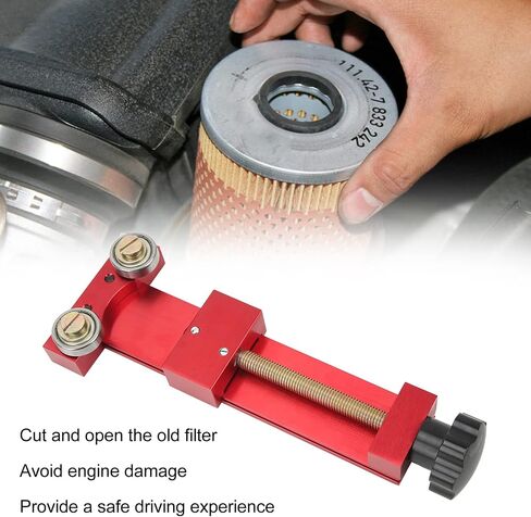 Oil Filter Cutter 66490 – Zinc Alloy Tool for 1‑3 4in to 5‑3 4in Filters, Replaces OE 66490, Red (Red) in Saudi Arabia