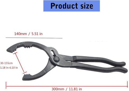 12 Inch Tool for Adjustable Oil Filter Cells Removal Funnel Fliter Spanner Channel Adjustable Oil Pliers in Saudi Arabia