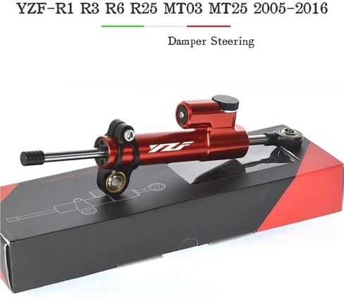 Motorcycle Steering Damper for Y&AMAHA YZF R1 R3 R6 R25 MT03 MT25 2005-2016 2006 2007 2008 2014 2015 Motorcycle Damper Steering Stabilize Safety Control(Green Black) in Saudi Arabia