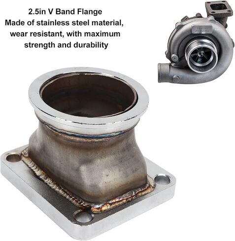 25in. V Band Flange Adapter, Stainless Steel Flange, T4 V Band Adapter, Rustproof Lasting V Band to T4 Flange for All Cars and Trucks in Saudi Arabia