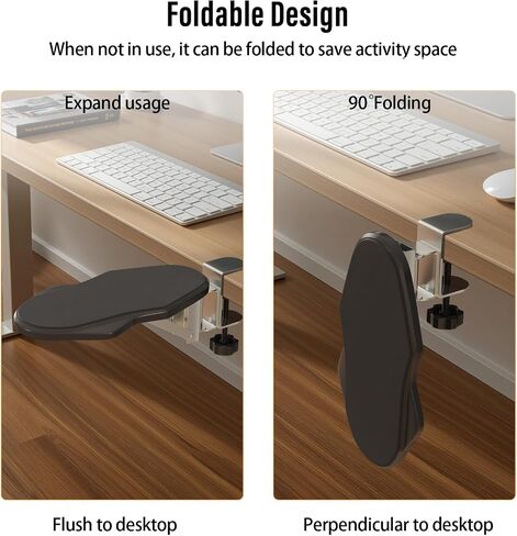 Ergonomic Arm/Elbow Rest for Desk - Foldable Rotatable Elbow Support for Computer Desk, Office & Gaming Comfort (Foldable Rotating) in Saudi Arabia