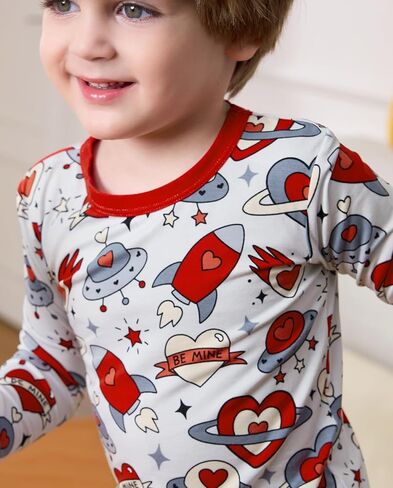 babee Reshinee 6-7Y Bamboo Viscose Boys Girls Pajama Sets Toddler Kids Two Piece Long-Sleeve Snug fit Sleepwear Pjs in Kuwait