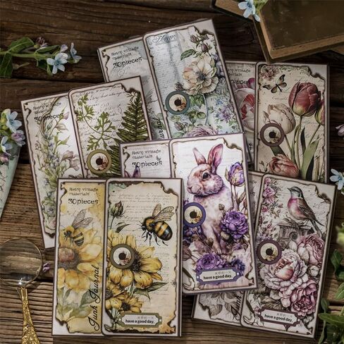 30-Piece Vintage Style Flower Craft Paper Set – High Quality, Versatile Decor for Journaling, Scrapbooking, and DIY Projects in Saudi Arabia