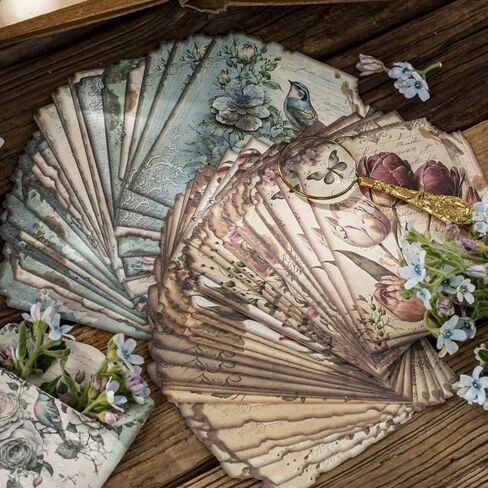 30-Piece Vintage Style Flower Craft Paper Set – High Quality, Versatile Decor for Journaling, Scrapbooking, and DIY Projects in Saudi Arabia