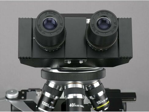 AmScope B390B Compound Binocular Microscope, 40X-2000X Magnification, Brightfield, Halogen Illumination, Abbe Condenser, Double-Layer Mechanical Stage, Sliding Head in Saudi Arabia