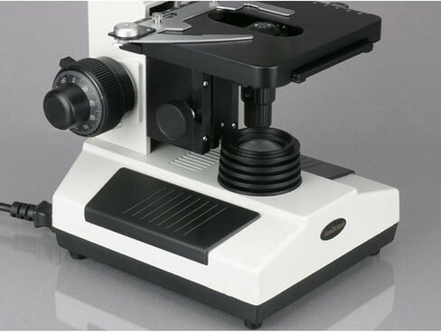 AmScope B390B Compound Binocular Microscope, 40X-2000X Magnification, Brightfield, Halogen Illumination, Abbe Condenser, Double-Layer Mechanical Stage, Sliding Head in Saudi Arabia