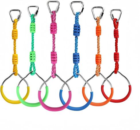 Ninja Rings & Trapeze Bar, Monkey Bar Swing for Ninjaline, 6 Colors in Saudi Arabia