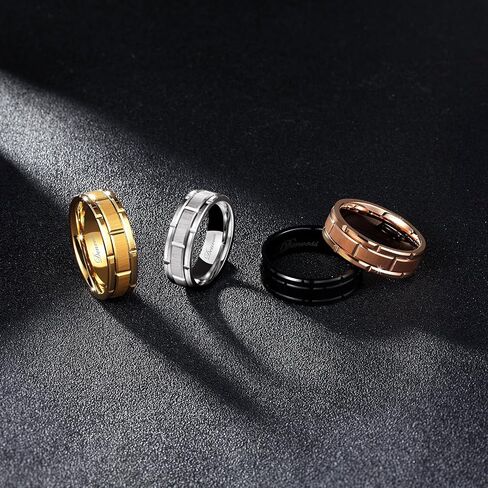 Denvosi Tungsten Ring for Men Wedding Band 8MM Silver Brick Pattern Matte Brushed Surface Engagement Anniversary Ring Fit Size 6-15 in Saudi Arabia
