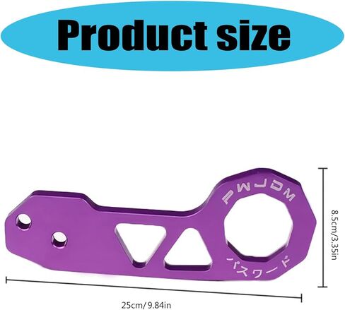 سبائك الألومنيوم سيارة المصد الخلفي سحب حزام مع سحب هوك لاستعادة حالات الطوارئ المتحمسين في الهواء الطلق مهنة سائق in Kuwait