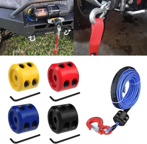 Stopper,Winch Cable Hook Stopper for SUV Off-Road Cable Hook Stopper Line Saver Winch Mount Rope Cable Protector in Saudi Arabia