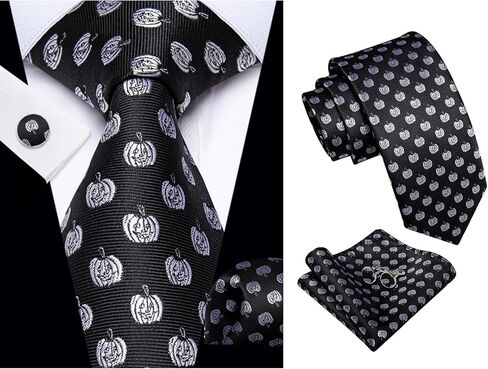 Tie for Men 6PCS Necktie Set Woven Jacquard Silk Neck Tie Pack Hanky Cufflinks Formal Wedding Party Casual in Saudi Arabia
