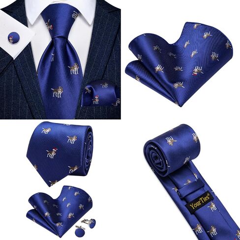 Tie for Men 6PCS Necktie Set Woven Jacquard Silk Neck Tie Pack Hanky Cufflinks Formal Wedding Party Casual in Saudi Arabia