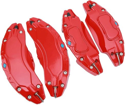 4Pcs 19in 20in Aluminium Alloy Wheel Hub Caliper Covers, Disc Brake Caliper Guard Protector Cover Replacement, Specifically Designed for (Red) in Saudi Arabia