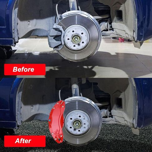 4Pcs 19in 20in Aluminium Alloy Wheel Hub Caliper Covers, Disc Brake Caliper Guard Protector Cover Replacement, Specifically Designed for (Red) in Saudi Arabia