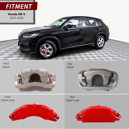 AOOA Caliper Covers Red Aluminum Brake Caliper Covers Fit for Honda HR-V 2023-2025（front and rear） in Saudi Arabia