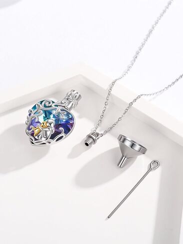 JUSTKIDSTOY Dog/Cat Urn Necklace for Ashes S925 Sterling Silver Heart Cremation Jewelry Keepsake Memorial for Women in Saudi Arabia