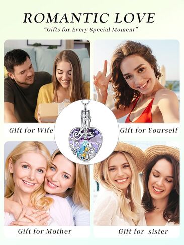 JUSTKIDSTOY Dog/Cat Urn Necklace for Ashes S925 Sterling Silver Heart Cremation Jewelry Keepsake Memorial for Women in Saudi Arabia