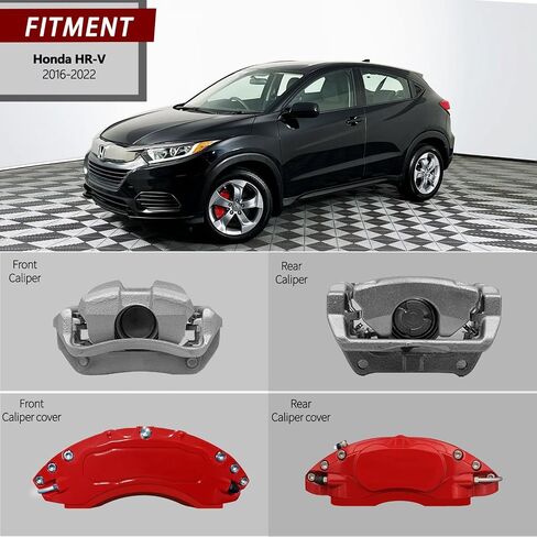 AOOA Caliper Covers Red Aluminum Brake Caliper Covers Fit for Honda HR-V 2023-2025（front and rear） in Saudi Arabia