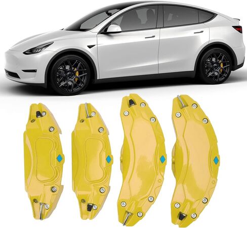 4Pcs 19in 20in Aluminium Alloy Wheel Hub Caliper Covers, Disc Brake Caliper Guard Protector Cover Replacement, Specifically Designed for (Red) in Saudi Arabia