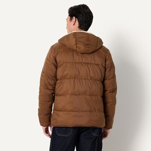 Amazon Essentials Men's Long-Sleeve Water-Resistant Sherpa-Lined Puffer Jacket in Saudi Arabia