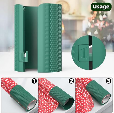 Wrapping Paper Cutter with Replaceable Blades – Gift Wrap Roll Sliding Cutter Tool, Open/Closed Modes, Safe & Easy Trimmer for Christmas, Birthday & Holiday Wrapping in Saudi Arabia