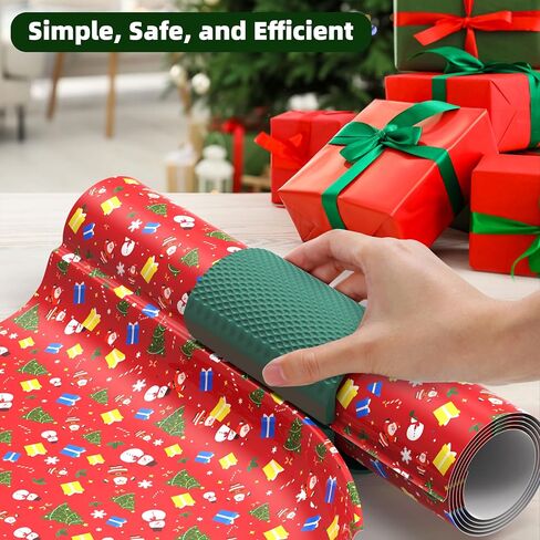 Wrapping Paper Cutter with Replaceable Blades – Gift Wrap Roll Sliding Cutter Tool, Open/Closed Modes, Safe & Easy Trimmer for Christmas, Birthday & Holiday Wrapping in Saudi Arabia