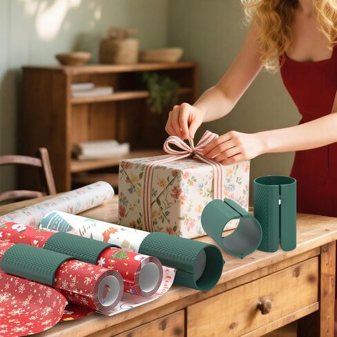 Wrapping Paper Cutter with Replaceable Blades – Gift Wrap Roll Sliding Cutter Tool, Open/Closed Modes, Safe & Easy Trimmer for Christmas, Birthday & Holiday Wrapping in Saudi Arabia