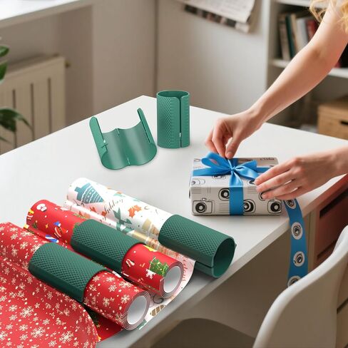 Wrapping Paper Cutter with Replaceable Blades – Gift Wrap Roll Sliding Cutter Tool, Open/Closed Modes, Safe & Easy Trimmer for Christmas, Birthday & Holiday Wrapping in Saudi Arabia