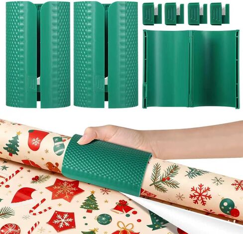 Wrapping Paper Cutter with Replaceable Blades – Gift Wrap Roll Sliding Cutter Tool, Open/Closed Modes, Safe & Easy Trimmer for Christmas, Birthday & Holiday Wrapping in Saudi Arabia