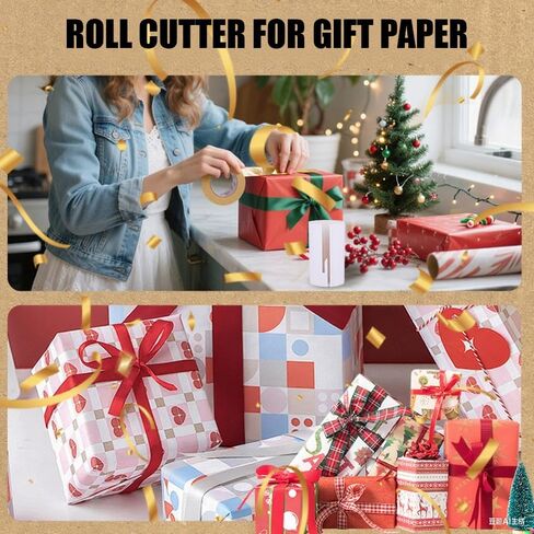 WrappingPaperCutter Cylinder Paper Cutter Paper Cutter for Packaging，White in Saudi Arabia