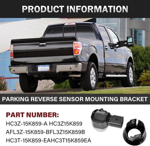 4 قطع مستشعر مساعد عكسي لوقوف السيارات و4 قطع دعامة متوافقة مع 2015-2018 Ford F-150 F-250 F-350 Super Duty يستبدل # HC3Z15K859A، HC3Z-15K859-A، FL3Z-15K859-B، HC3T-15K859-EA in Kuwait