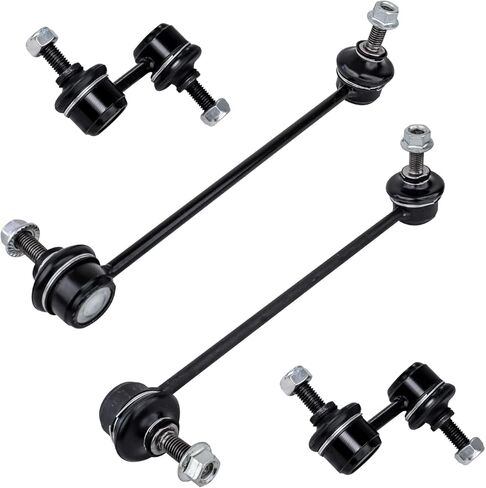 محور ديترويت - 4 قطع قضبان Sway لـ 2001-2003 BMW 525i 530i، 1997-2000 BMW 528i، 4 استبدال وصلات نهاية قضيب التثبيت الأمامي والخلفي in Kuwait