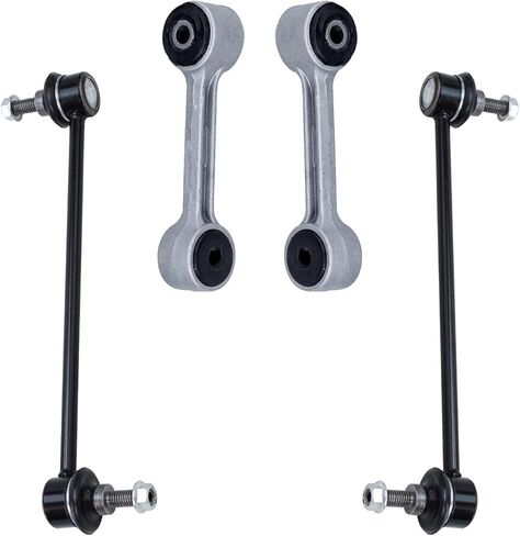 محور ديترويت - 4 قطع قضبان Sway لسيارات BMW 323Ci 323i 325i 325Ci 328Ci 328i 330Ci 330i، 4 استبدال وصلات نهاية قضيب التثبيت الأمامي والخلفي in Kuwait